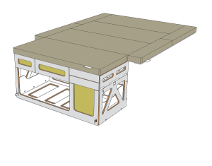 Schlafmodul in Farbe 50