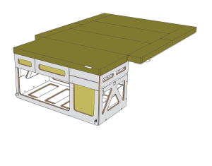 Schlafmodul in Farbe 61    