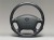 Couronne de volant en look carbone/cuir noir