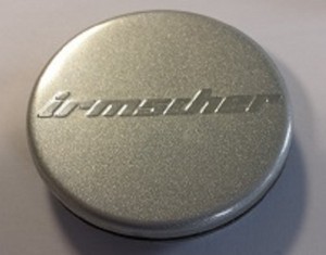 Set wielnaafkap zilver met Irmscher-logo